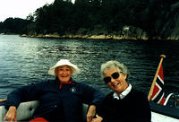 Eva and BoBo cruising in the Fjord